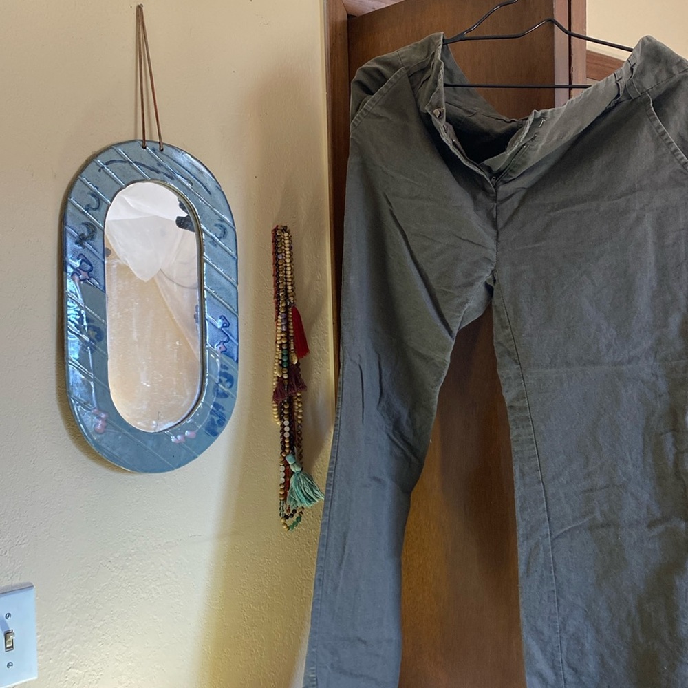 Linen/cotton blend pants.